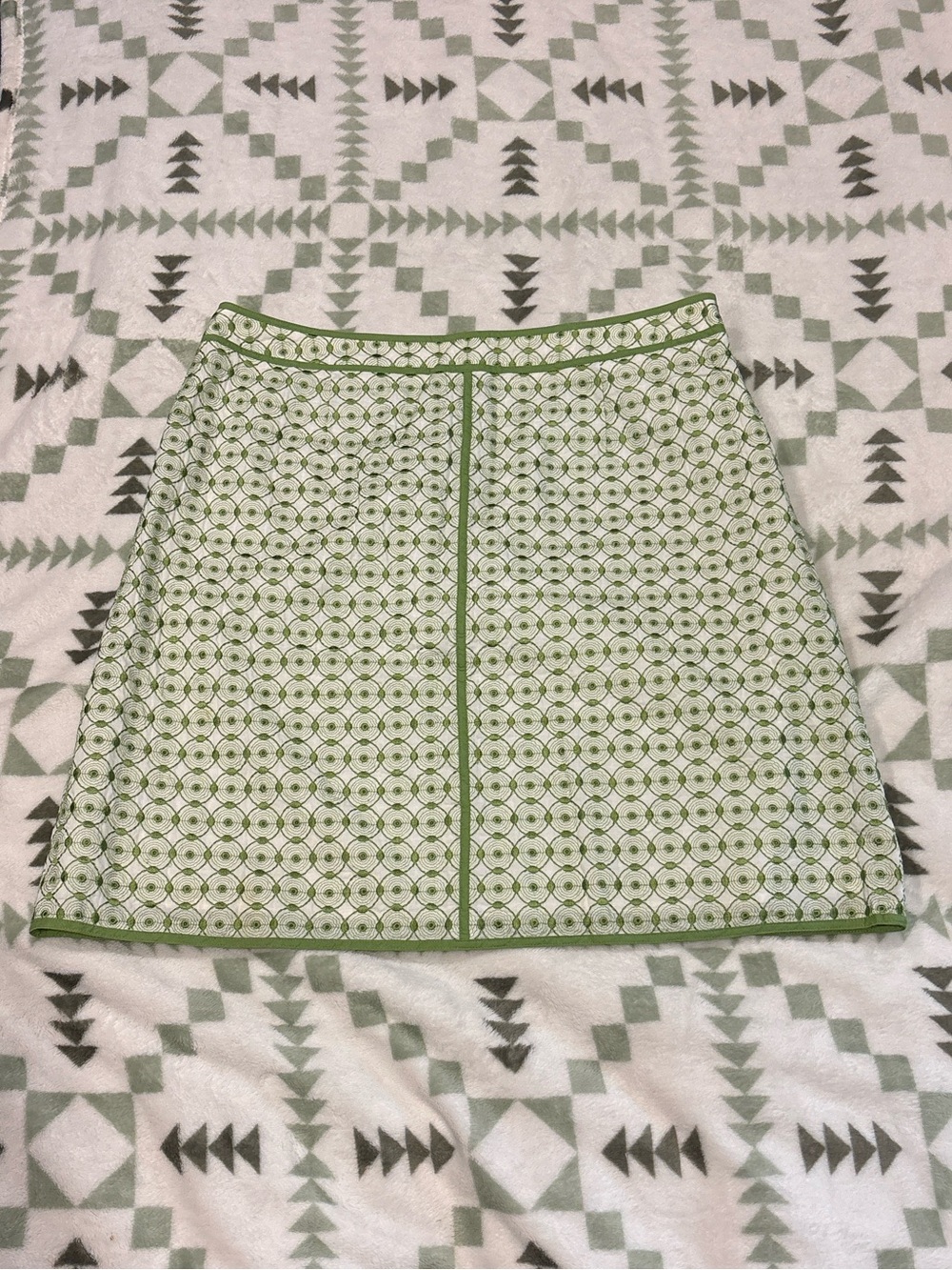 Talbots Geometric A-Line Skirt